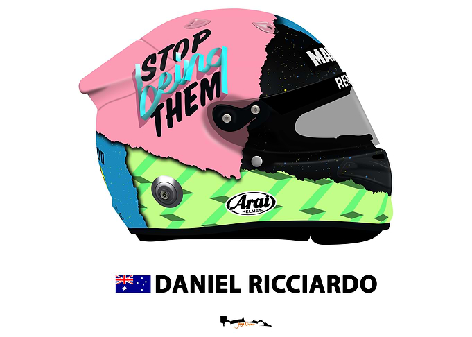 Daniel Ricciardo helmet