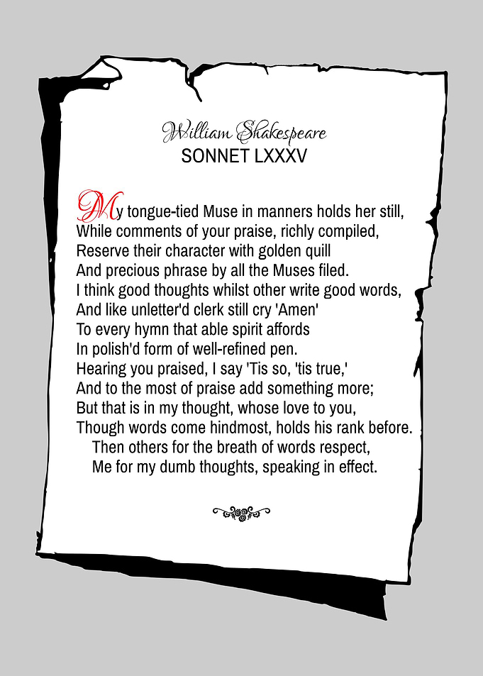 Shakespeare Sonnet 85