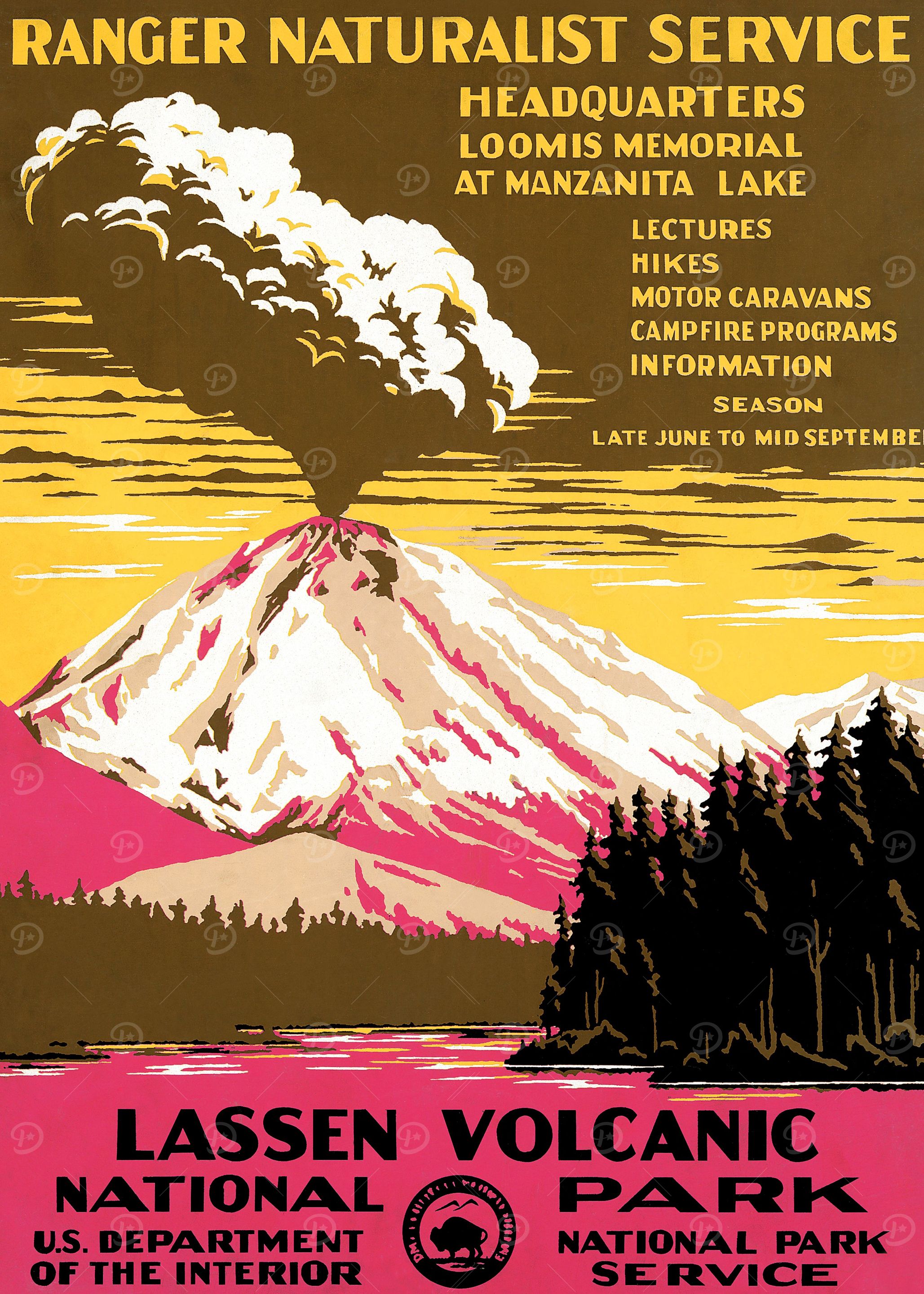 POSTER PSYCHODELIC VOLCANO