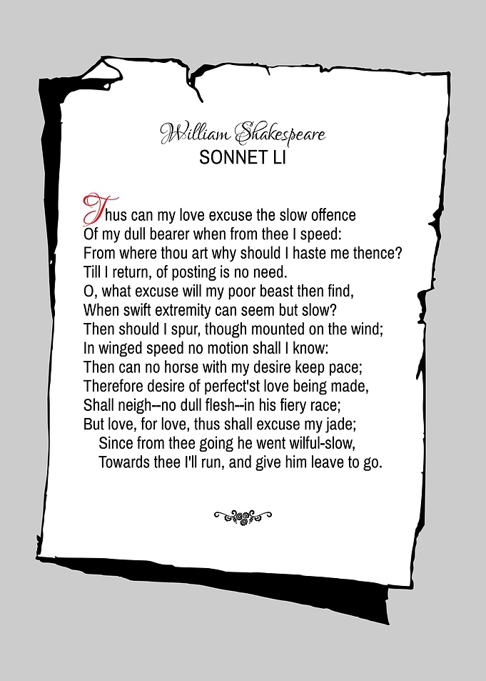 Shakespeare Sonnet 51