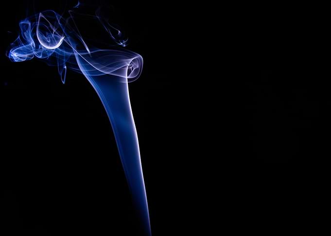 Spiraling smoke