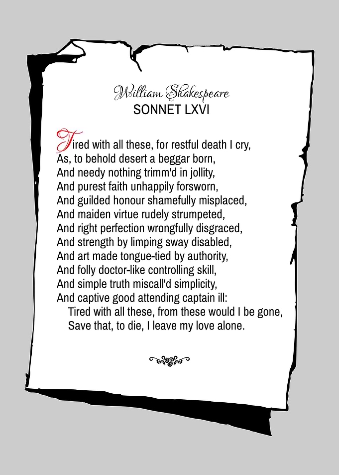 Shakespeare Sonnet 66