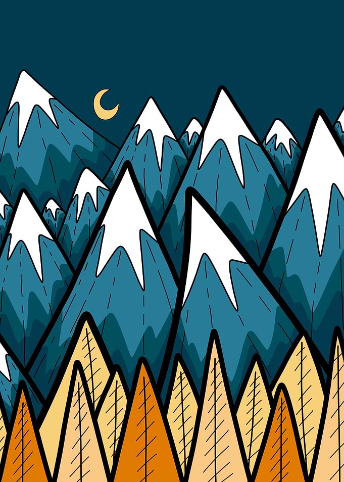 Blue autumn peaks