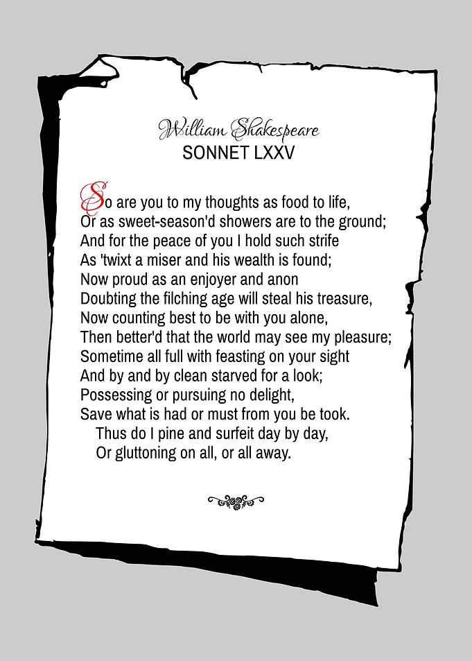 Shakespeare Sonnet 75