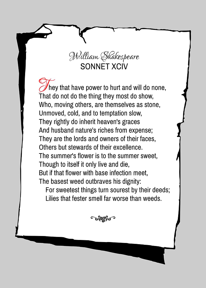 Shakespeare Sonnet 94