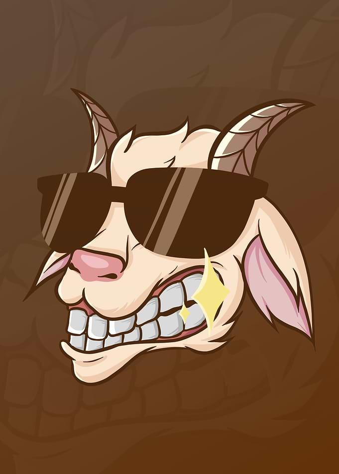 Cool Goat Doodle