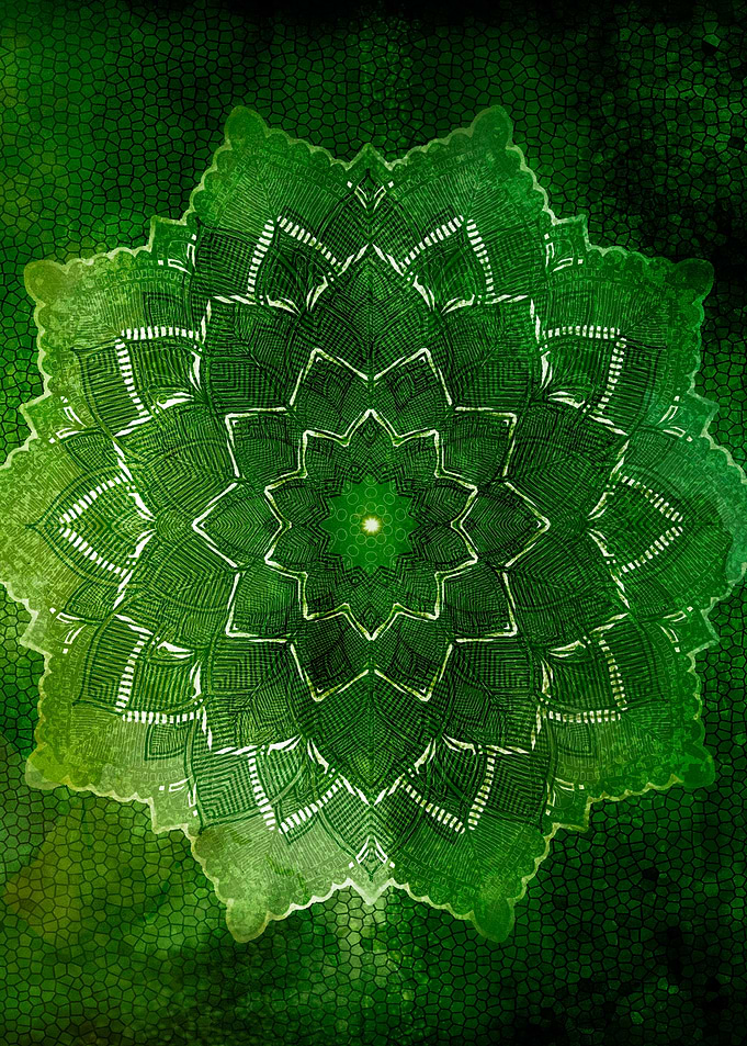 Green Flower Mandala