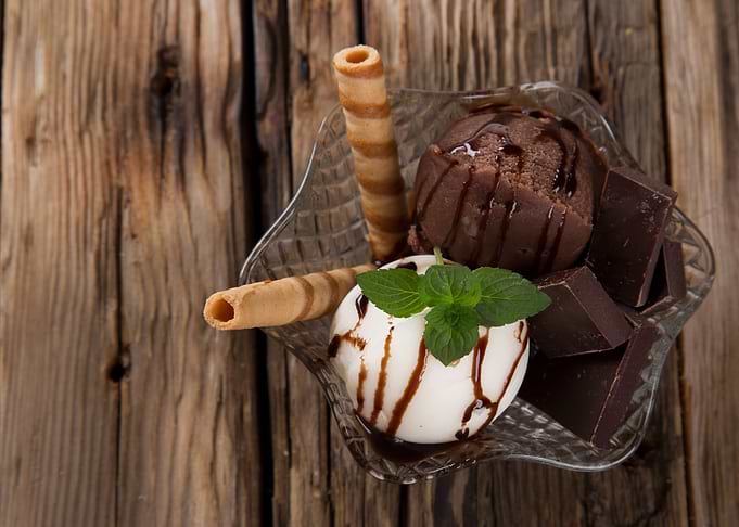 Ice cream with Chocolate