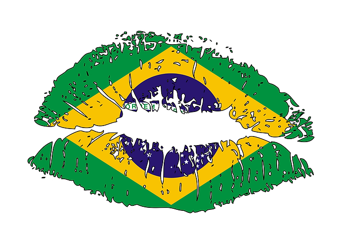 Patriotic Kiss Brazilia