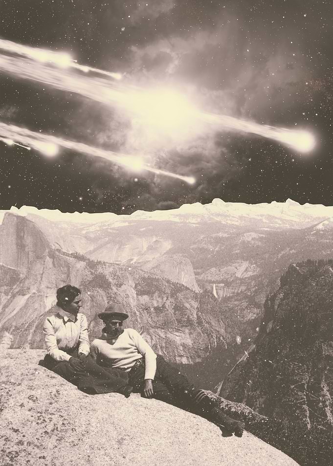 Sepia Asteroid Love Meteor