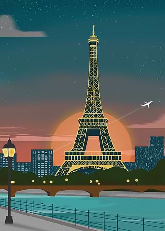 Paris eiffel Tower night