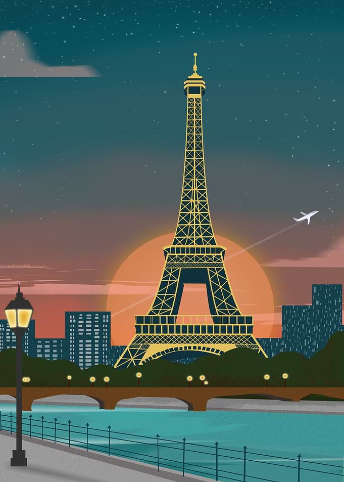 Paris eiffel Tower night