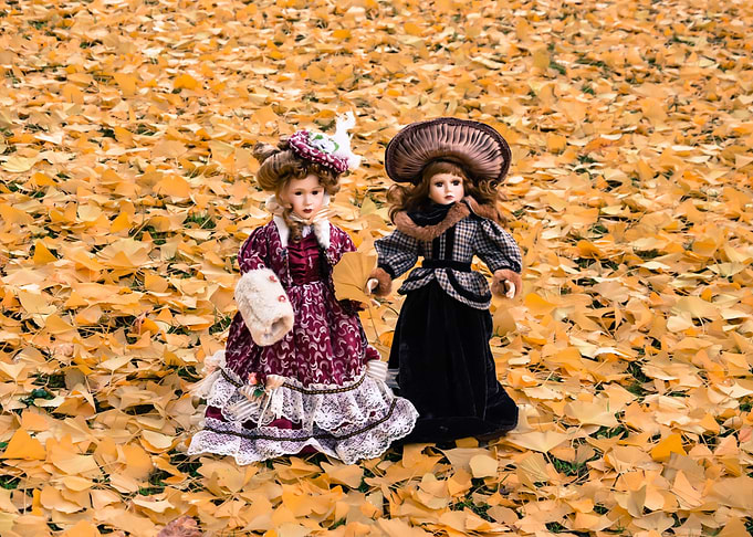 Old porcelain dolls
