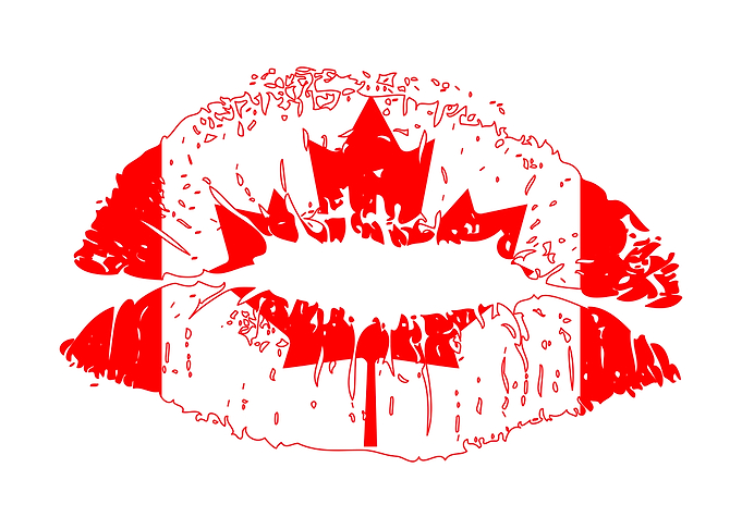 Patriotic Kiss Canada flag