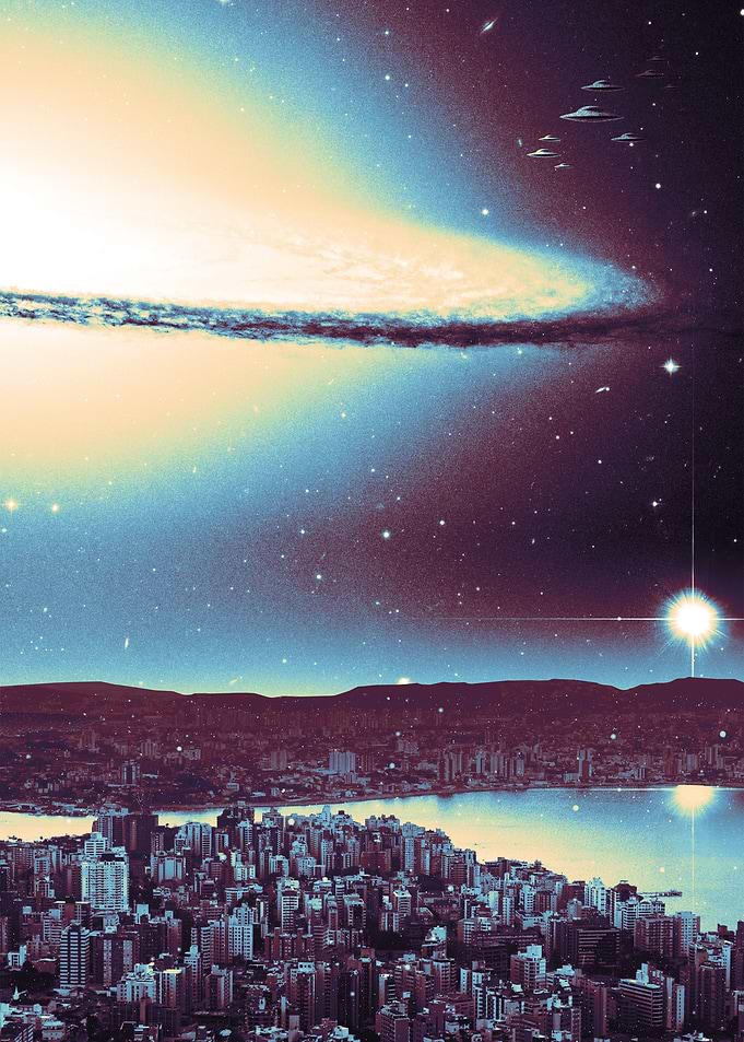 Psychedelic City Landscape