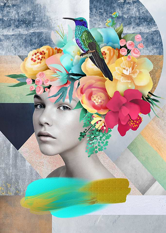 Floral Girl And Walls