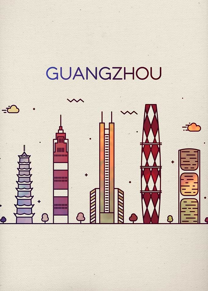 Guangzhou City Skyline Art