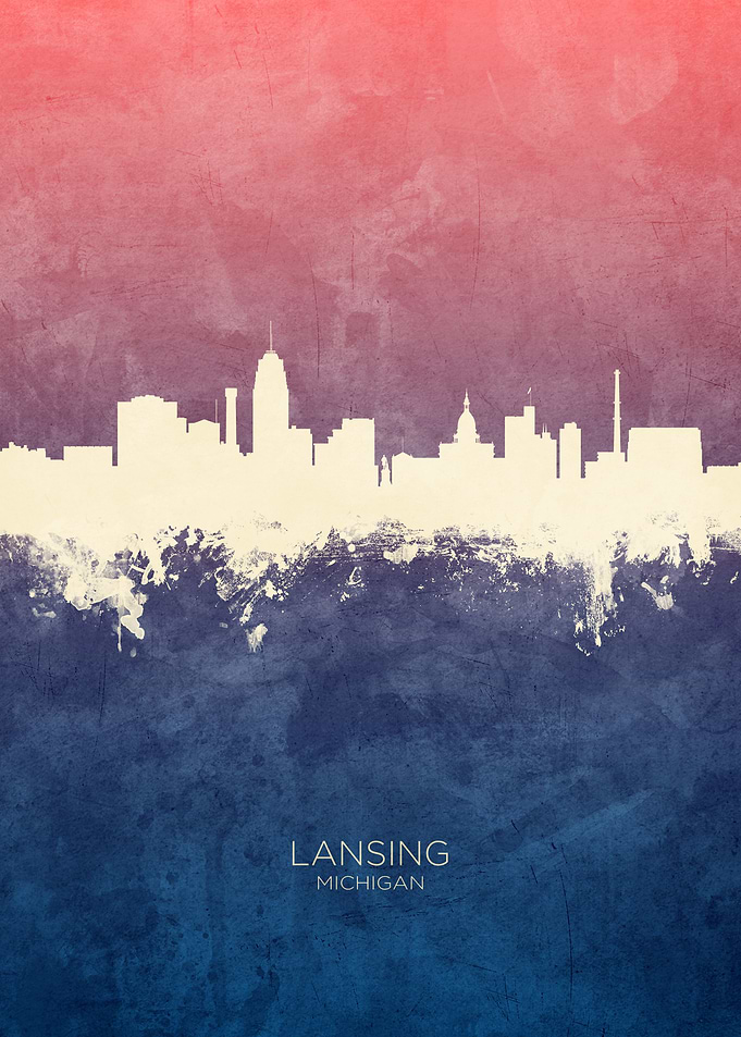 Lansing Michigan Skyline
