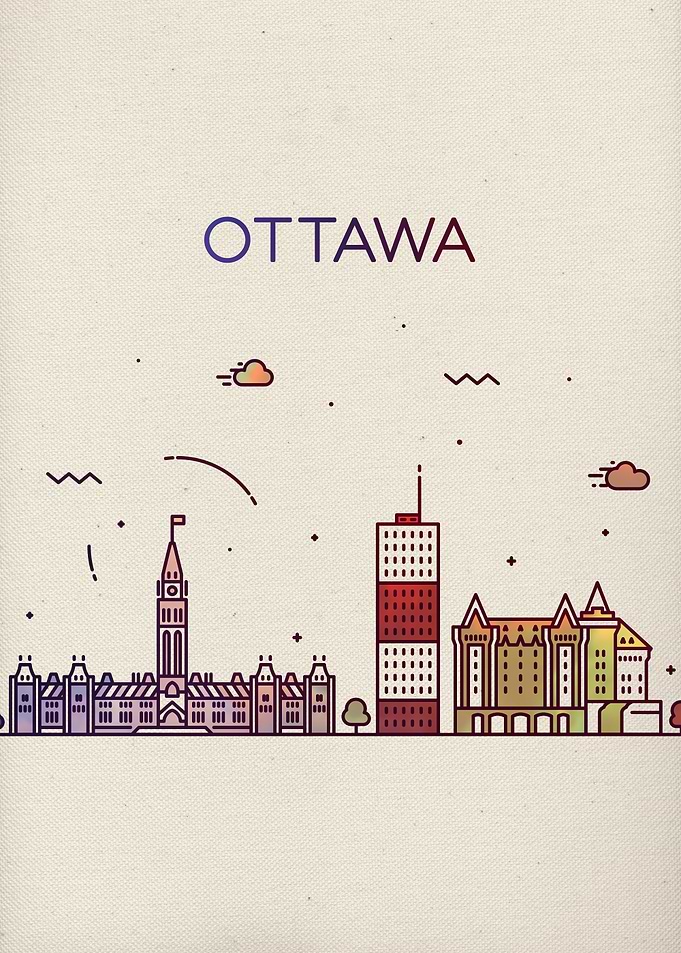 Ottawa City Skyline Art