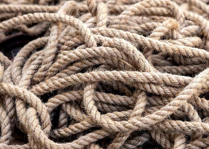 Pile Of Hemp Rope
