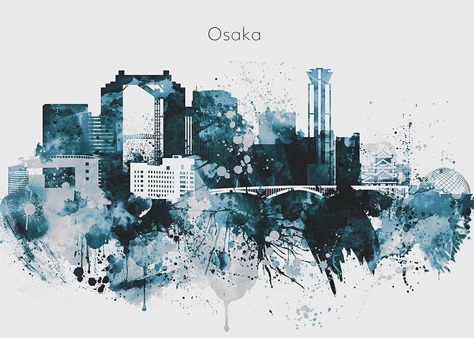 Osaka Japan Skyline