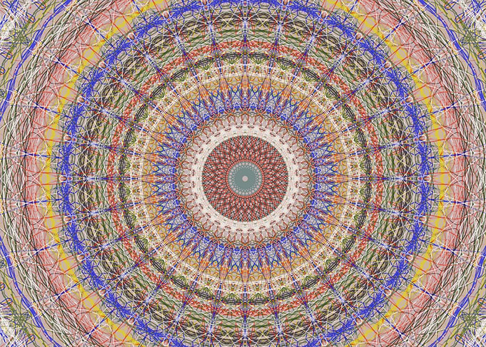 Spiral Mandala color art