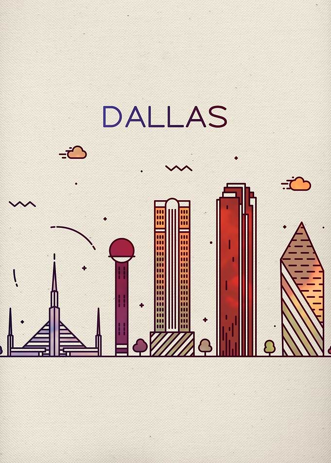 Dallas Texas City Skyline