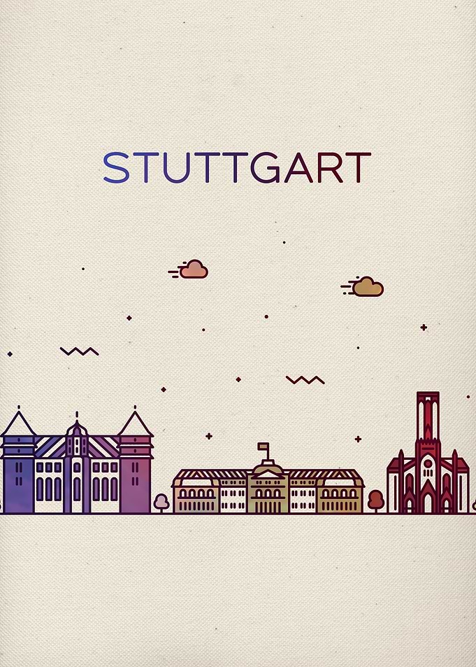 Stuttgart City Skyline Art