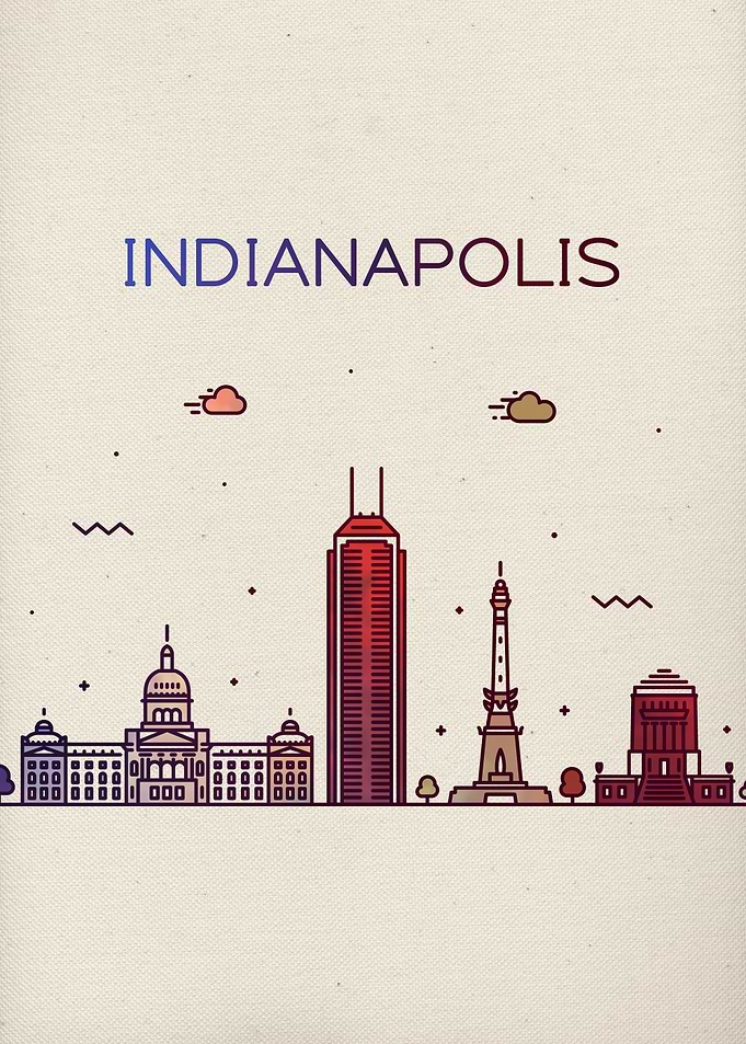 Indianapolis City Skyline