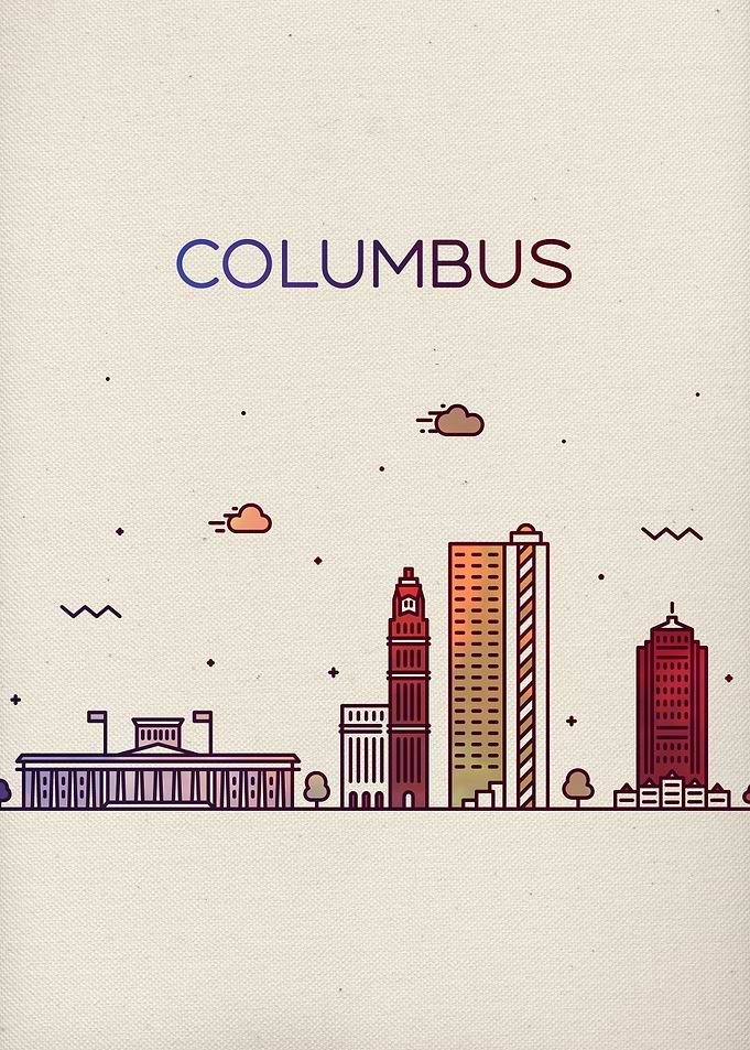 Columbus Ohio City Skyline
