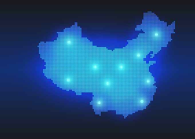 China Dotted Map