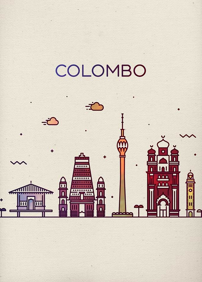 Colombo City Skyline Art