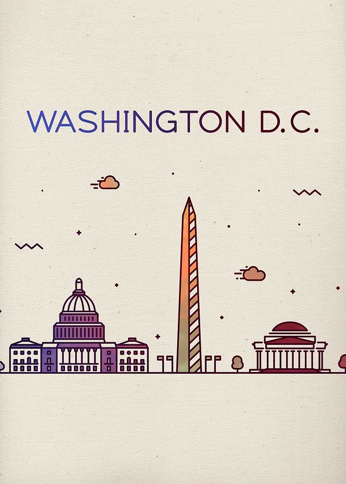 Washington DC City Skyline