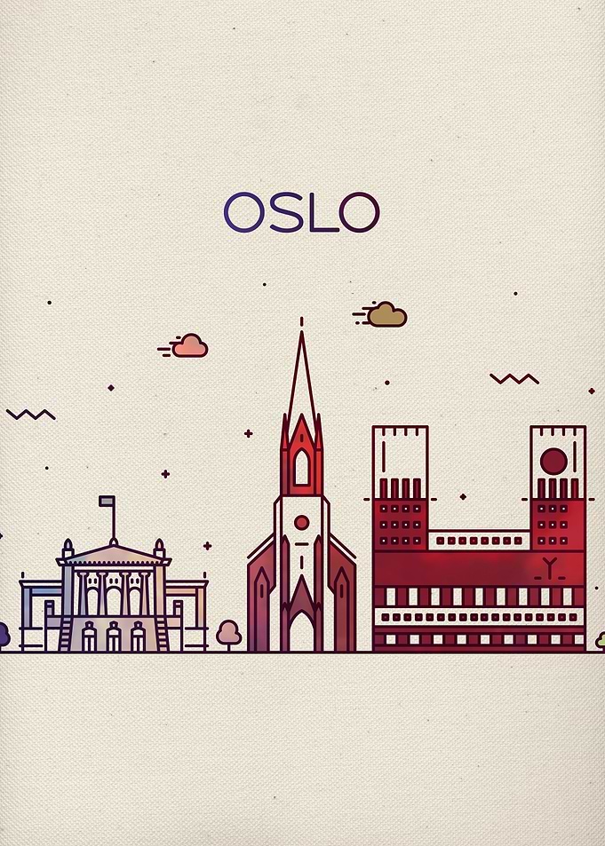 Oslo Norway City Skyline