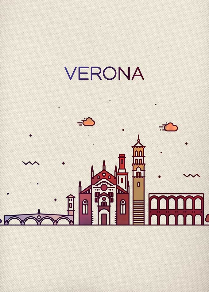 Verona Italy City Skyline