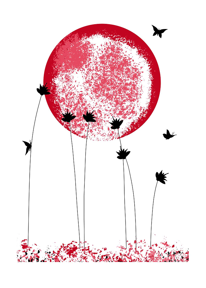 Butterflies and Moon
