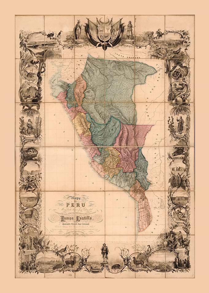 Mapa del Peru 1862