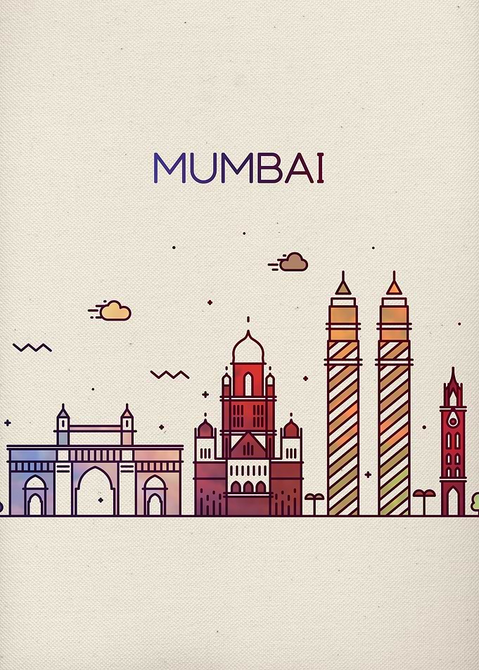 Mumbai India City Skyline