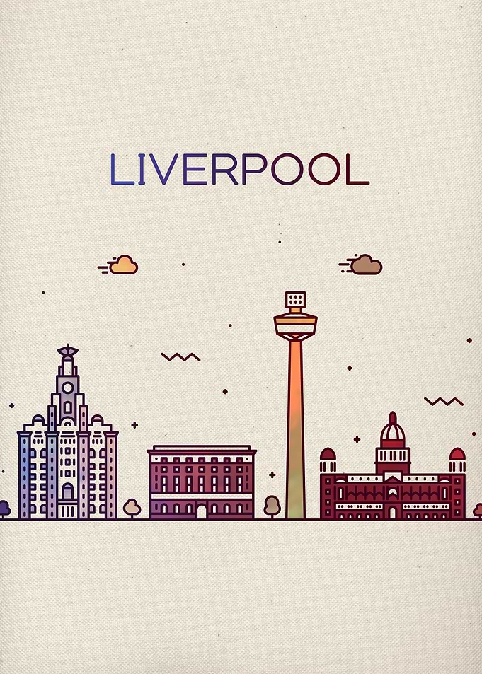 Liverpool City Skyline Art
