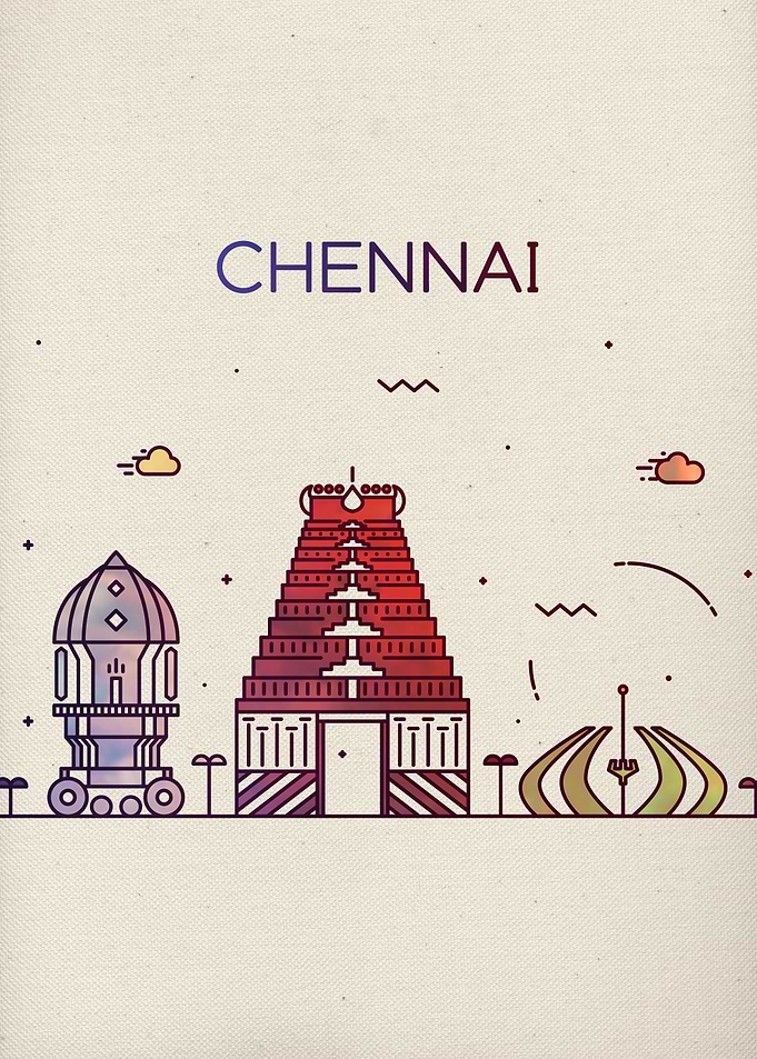 Chennai India City Skyline