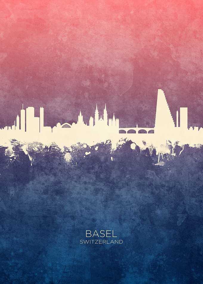 Basel Switzerland Skyline