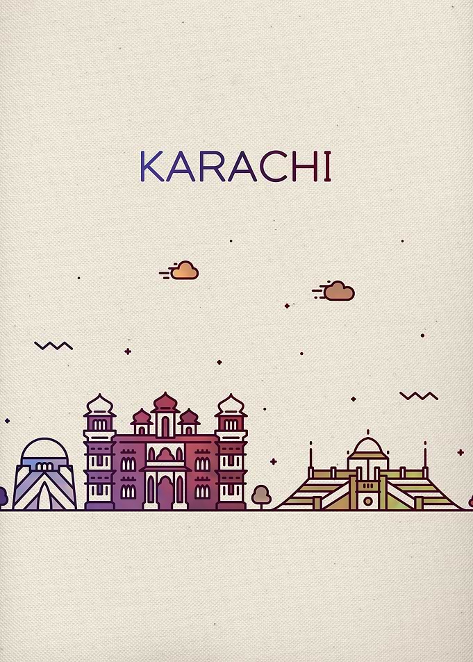 Karachi City Skyline Art