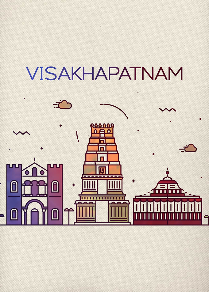 Visakhapatnam City Skyline