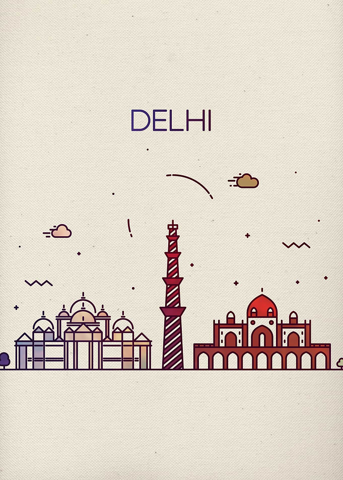 Delhi India City Skyline
