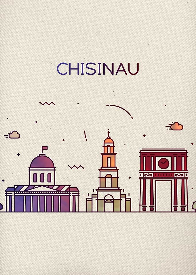 Chisinau City Skyline Art