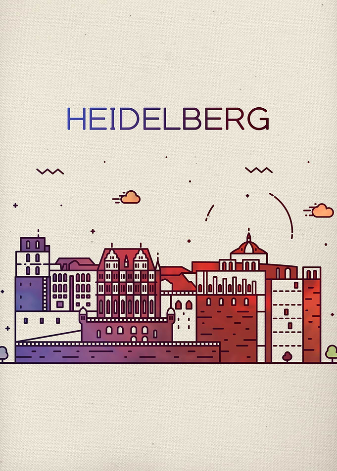 Heidelberg City Skyline