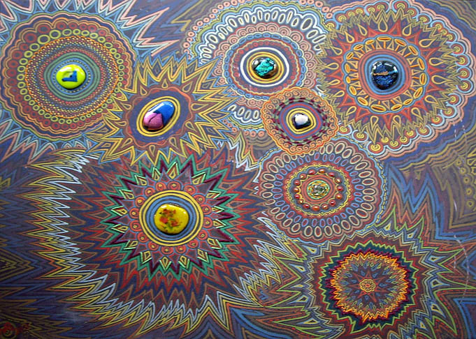 Stitched fireworks