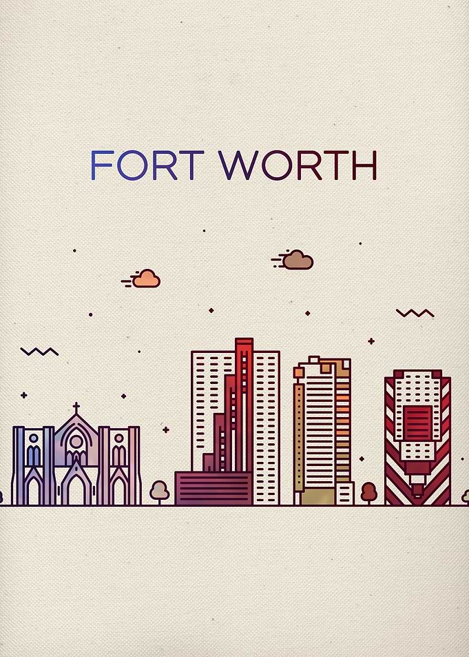 Fort Worth City Skyline