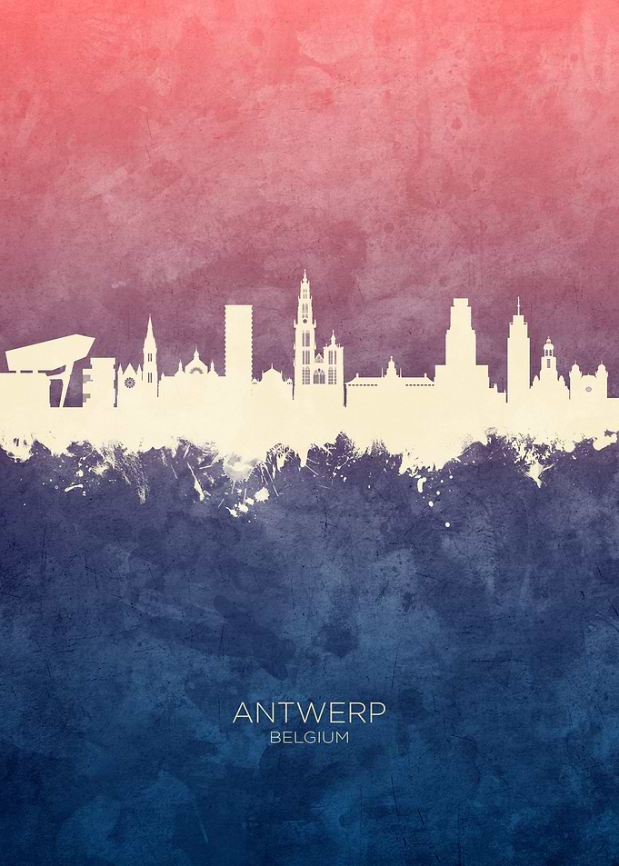 Antwerp Belgium Skyline