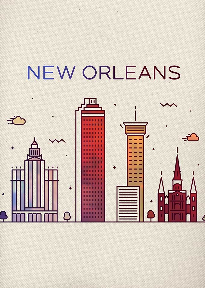 New Orleans City Skyline
